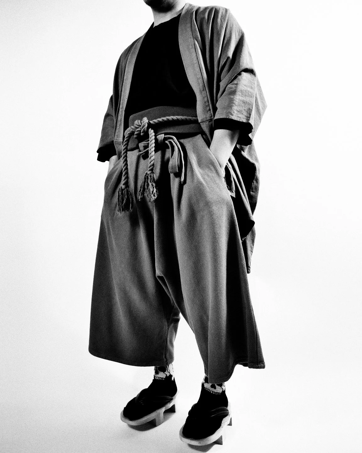 DOUHIKI - SASHIKO - BLACK | Prospective Flow | Japanese Fashion